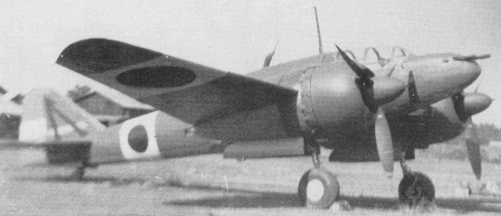 Тяжелый перехватчик Ki-46-III Kai из 17-й докурицу дай сьюго тютай (отдельной эскадрильи) в ПВО Японии